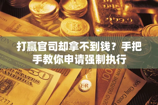 武汉打赢官司却拿不到钱？手把手教你申请强制执行