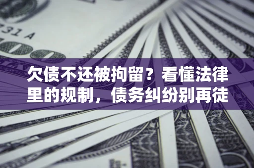 武汉欠债不还被拘留？看懂法律里的规制，债务纠纷别再徒劳奔波