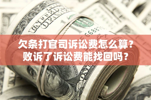 武汉欠条打官司诉讼费怎么算？败诉了诉讼费能找回吗？