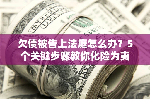 武汉欠债被告上法庭怎么办？5个关键步骤教你化险为夷